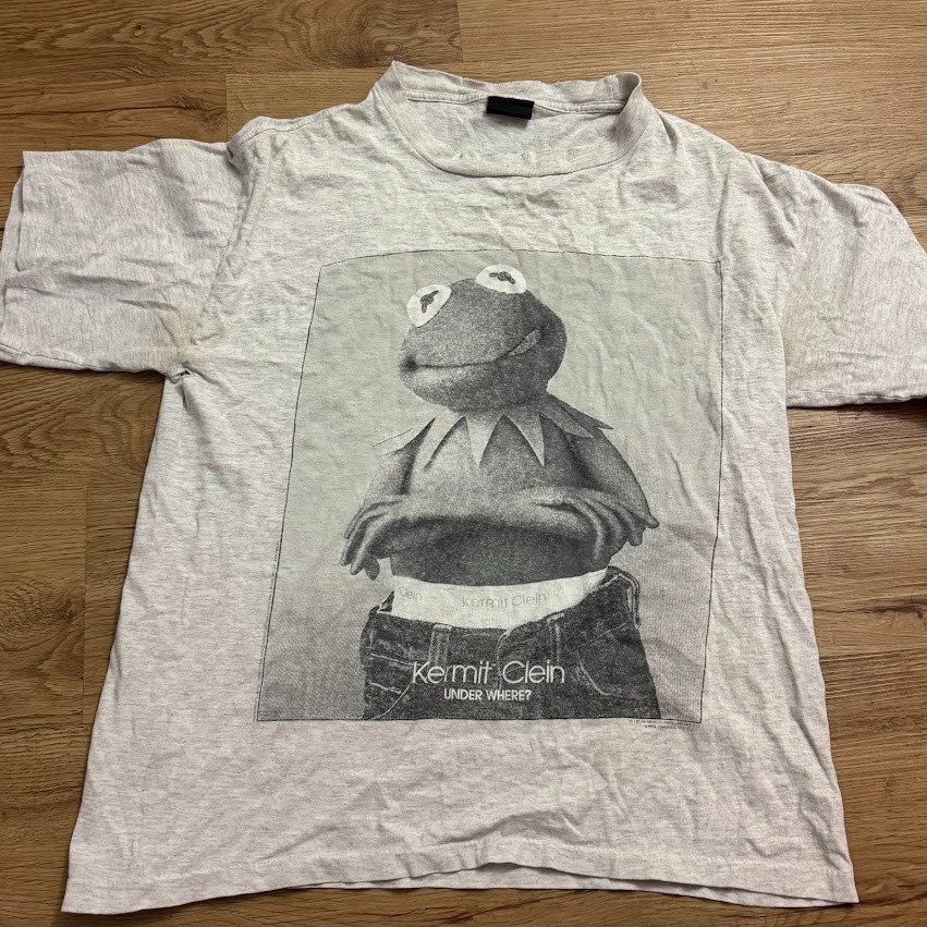 90s Kermit Clein CKパロディ Tシャツ XL Vintage Kermit Clein Jim Henson Muppets Calvin Klein Parody 90s T