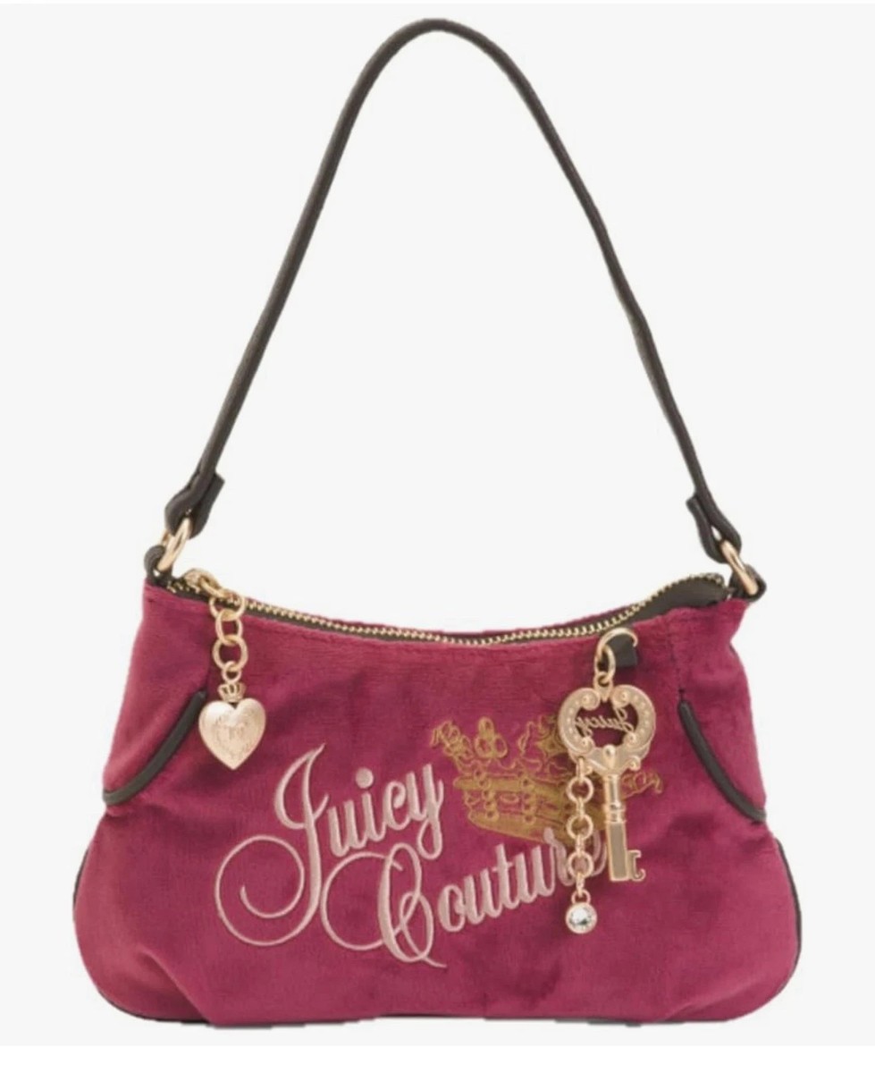 Juicy Couture Juicy Plum Berry Mini Shoulder Bag Satchel Wristlet