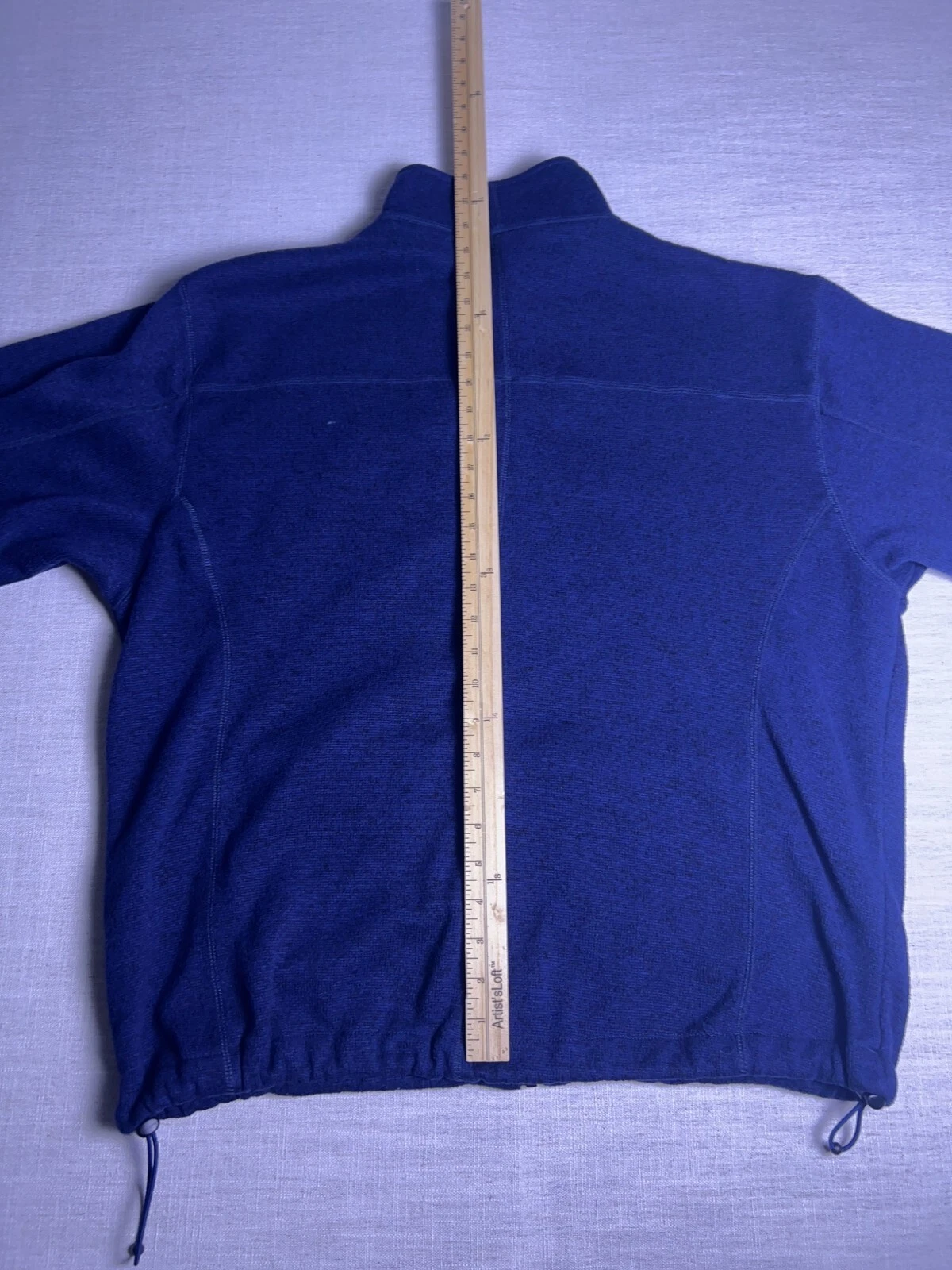 Cabela's Fleece Jacket Men Large Blue Full Zip Zipper Pockets - Size L - product detail image 5
