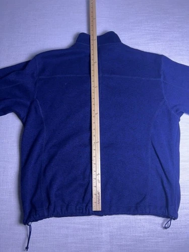 Cabela's Fleece Jacket Men Large Blue Full Zip Zipper Pockets - Size L image 5