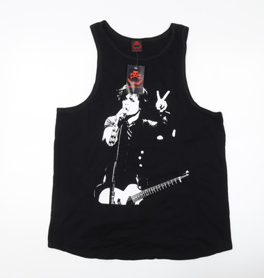 Death Kitty Damen schwarz Musik Tank Top Größe 18 Jersey