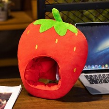 Funny Strawberry Hat Decoration Head Warmer Lovely Photo Props Cartoon Headdress