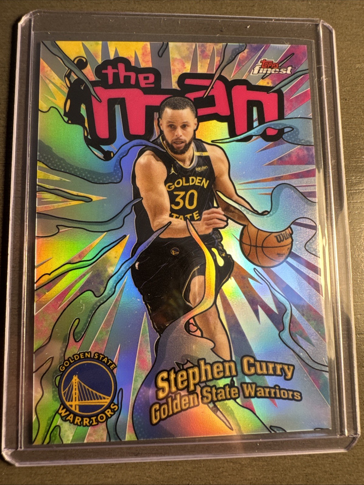 Stephen Curry #TM-9 Basketball Cards 2025 Topps Finest The Man trading card — raw and PSA graded price guide