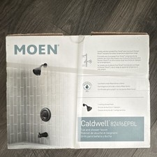 Moen Caldwell 82496EPBL Matte Black Tub/Shower Trim Kit w/ Showerhead