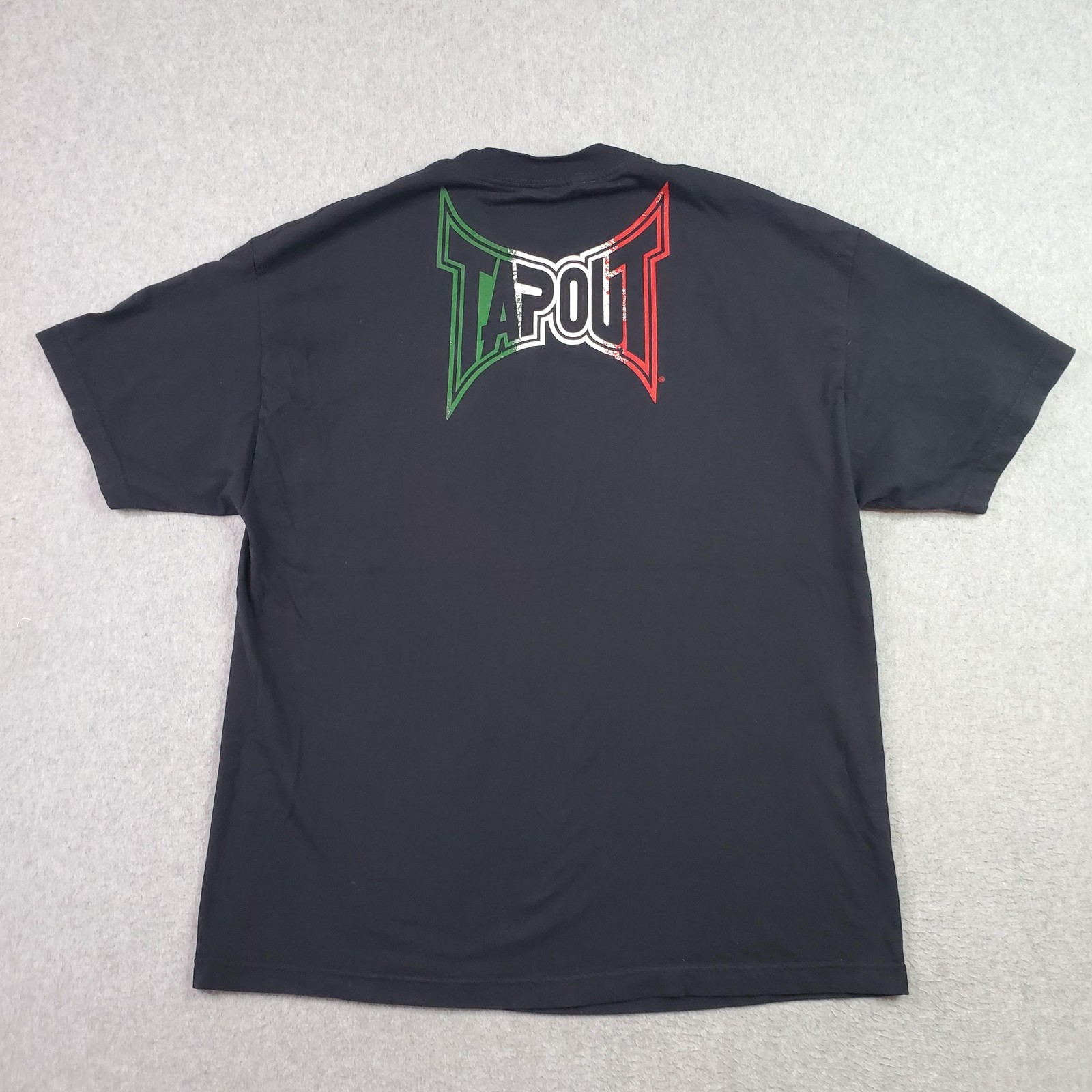 Tapout Shirt Mens XL Black Locos Mexican Flag Graphic MMA Short Sleeve Y2K
