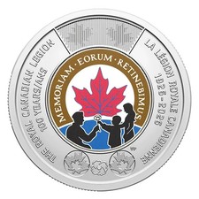 2026 Canada 2 Dollars Charles III $2 Royal Canadian Legion Anniv. Colored Unc.