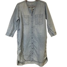 Gap 1969 Women's Medium Denim Dress Shirt Dress Button Front Light Wash