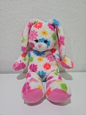 2012 BAB Build A Bear Flower Power Bunny 17 Inch Plush Multicolor 
