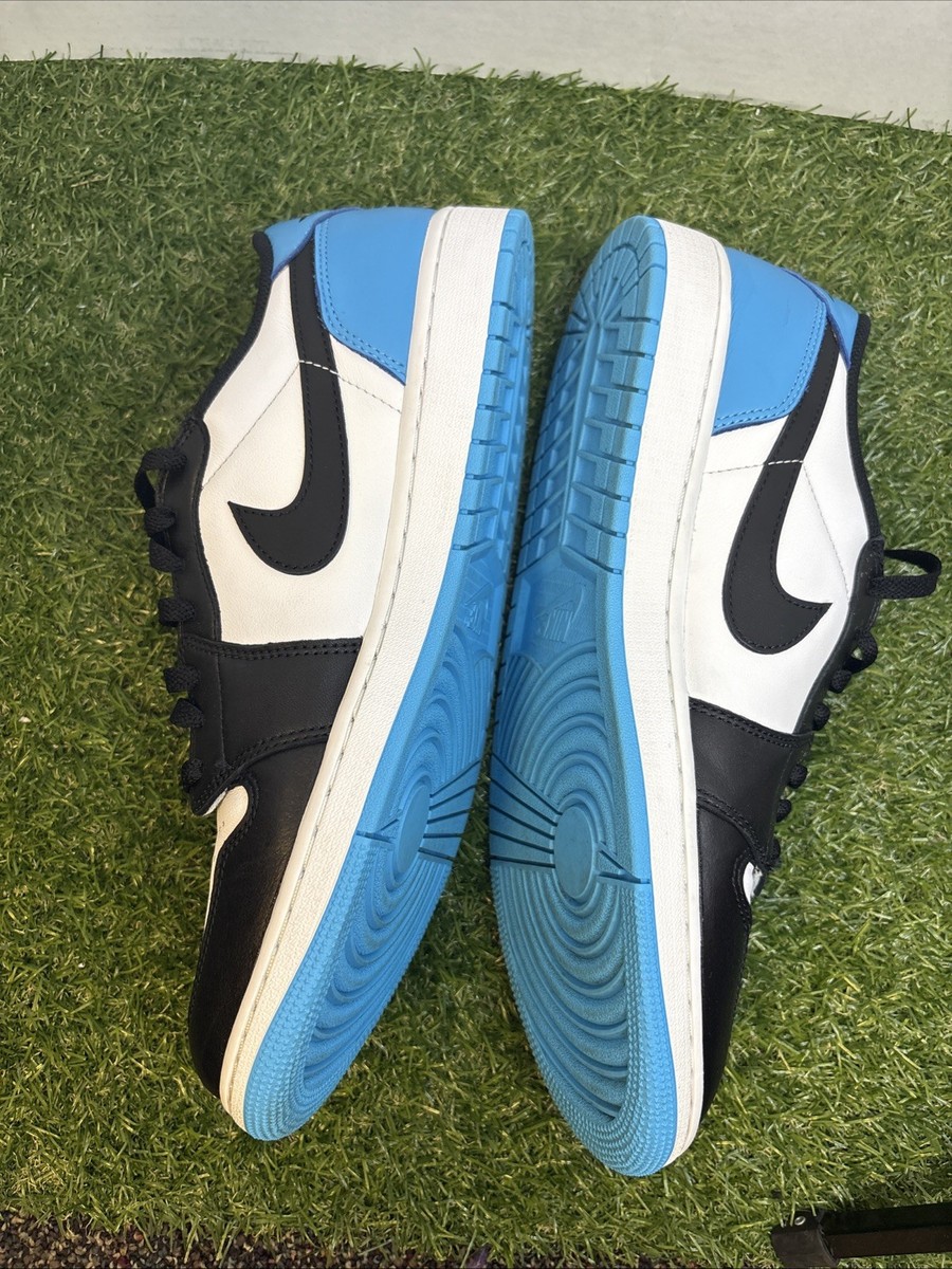 Size 13- Jordan 1 Low Black Dark Powder Blue View 2