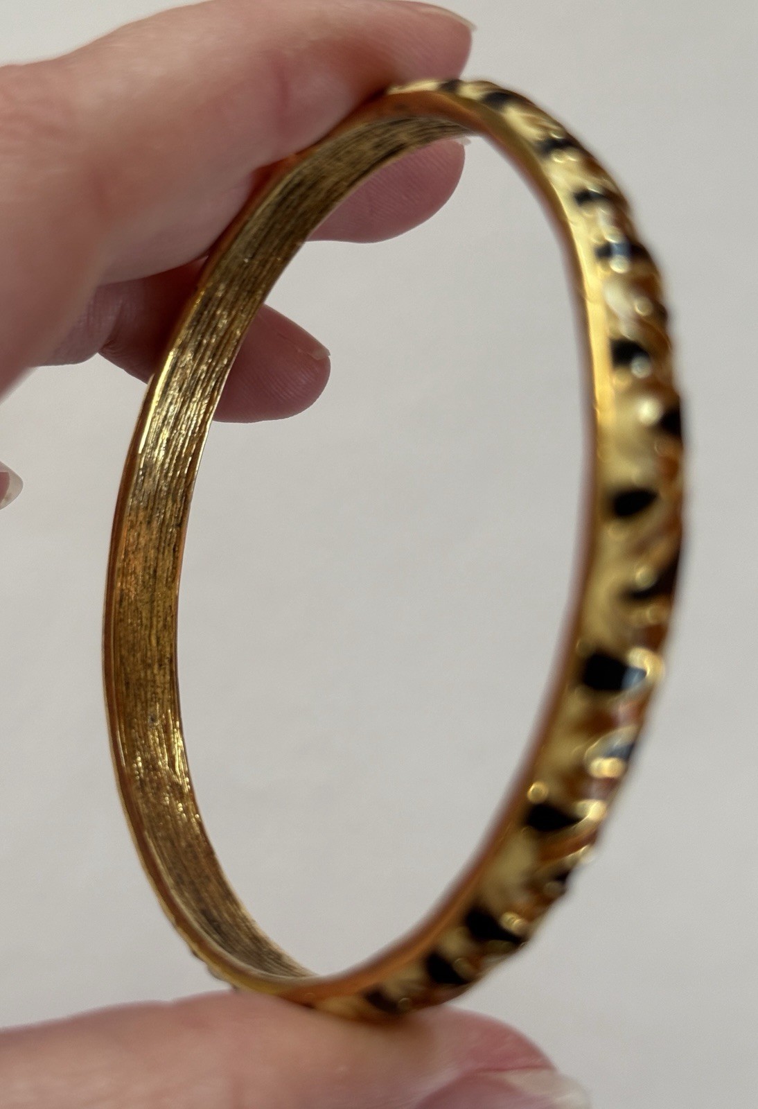 VINTAGE KJL KENNETH JAY LANE TIGER CAT PRINT ENAM… - image 8