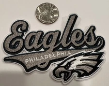 Philadelphia Eagles Embroidered iron on logo patch Approx 4”x 2.5” Awesome!