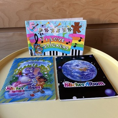 (Lesen!) 3x Stickeralbum 90er Jahre mit Stickern Sandylion KIK Vintage 90s Alt