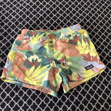 Patagonia Board Shorts Boys Sz Medium Swim Trunks Beach Outdoors Floral L3