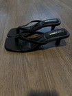 Fashion Nova Black Synthetic Thong Block Heel Sandals Women’s Size 9 Slip On — photo 2