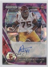 2021 Panini Prizm Draft Picks Purple Ice 40/99 Alijah Vera-Tucker Auto hg6