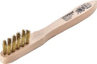 Lessmann 125211 ZüNdkerzenbüRste LäNge 150 Mm 0,15 Mm Messingdraht Gewellt 3-Re