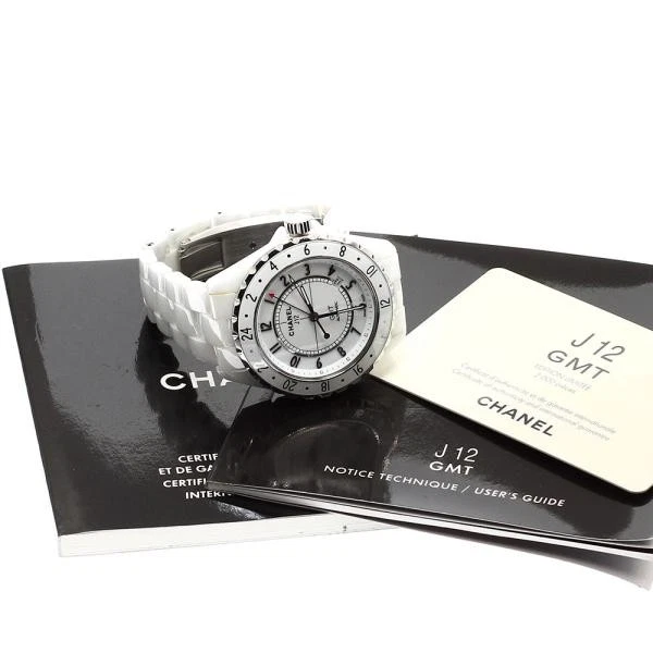 Jaeger LeCoultre — Chanel J12 GMT H2126 42mm Ceramic White Dial Automatic Date, GMT Watch #C6191