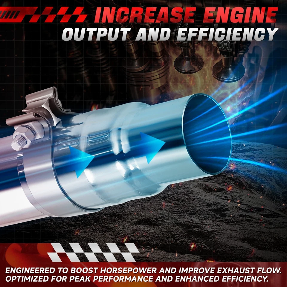 Cabezal colector de escape para camioneta Ford Bronco F150 F250 1987-1996 5,8 L V8 Foto 3 de 4