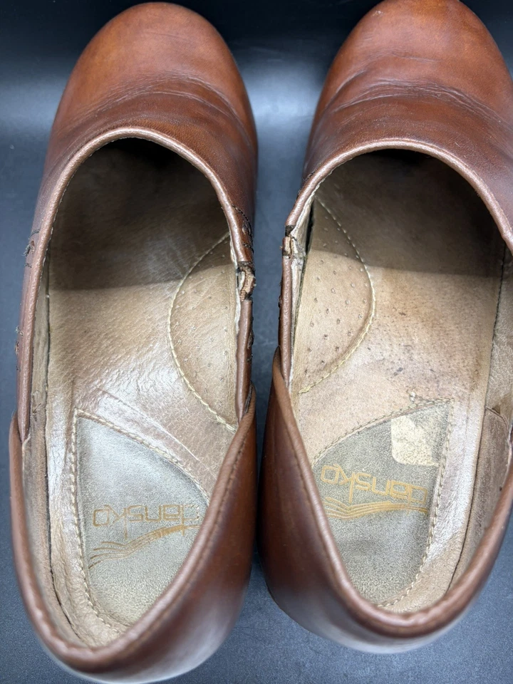 Dansko поскользнуться на коричневый кожаный верхний резиновый подошвы сабо размер США 9,5 ЕС 40 - Изображение 2 из 4