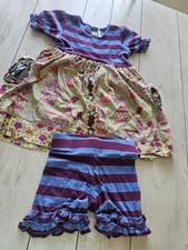 Matilda Jane Heart Soul Outfit Royal Ruffles Girls Size 8 Pants 6 Top