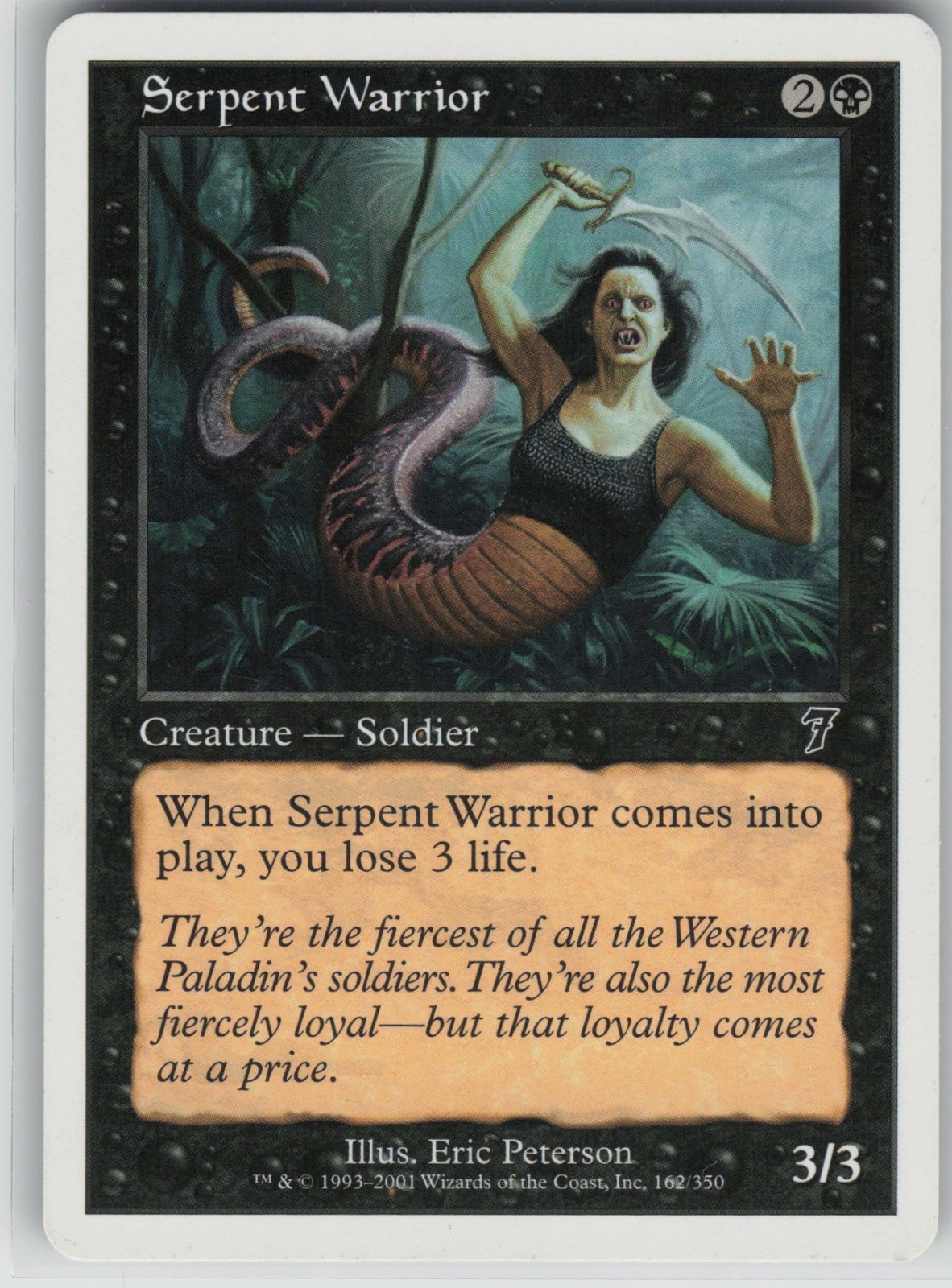 LP Serpent Warrior 162 Common 7th Edition Magic: The Gathering 2001