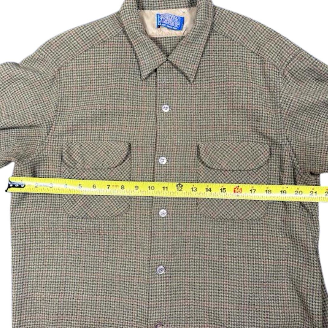 Vintage Pendleton Houndstooth Pattern 100% Virgin… - image 2