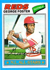 George Foster - 1977 Topps #347 (ex) Cincinnati Reds (A)