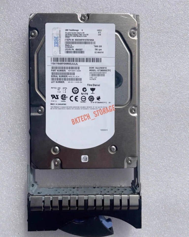 45W3387 IBM 45W2327 45W2349 600GB 15K 3.5" LFF DS8000 DS8700 FC Hard Drive HDD - Image 2 of 4