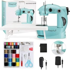 Mini Sewing Machine with Extension Table, Dual Speed Portable Sewing Machine ...