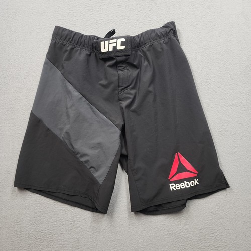 Men's Reebok UFC Octagon Trunk Shorts Black Gray 34"