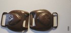 Civil war era copper horse heart bridle harness covers — photo 5