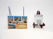 Vintage Monaco Le Palais Rocher Casino Vus Sur Monte-Carlo Postcard Coat of Arms