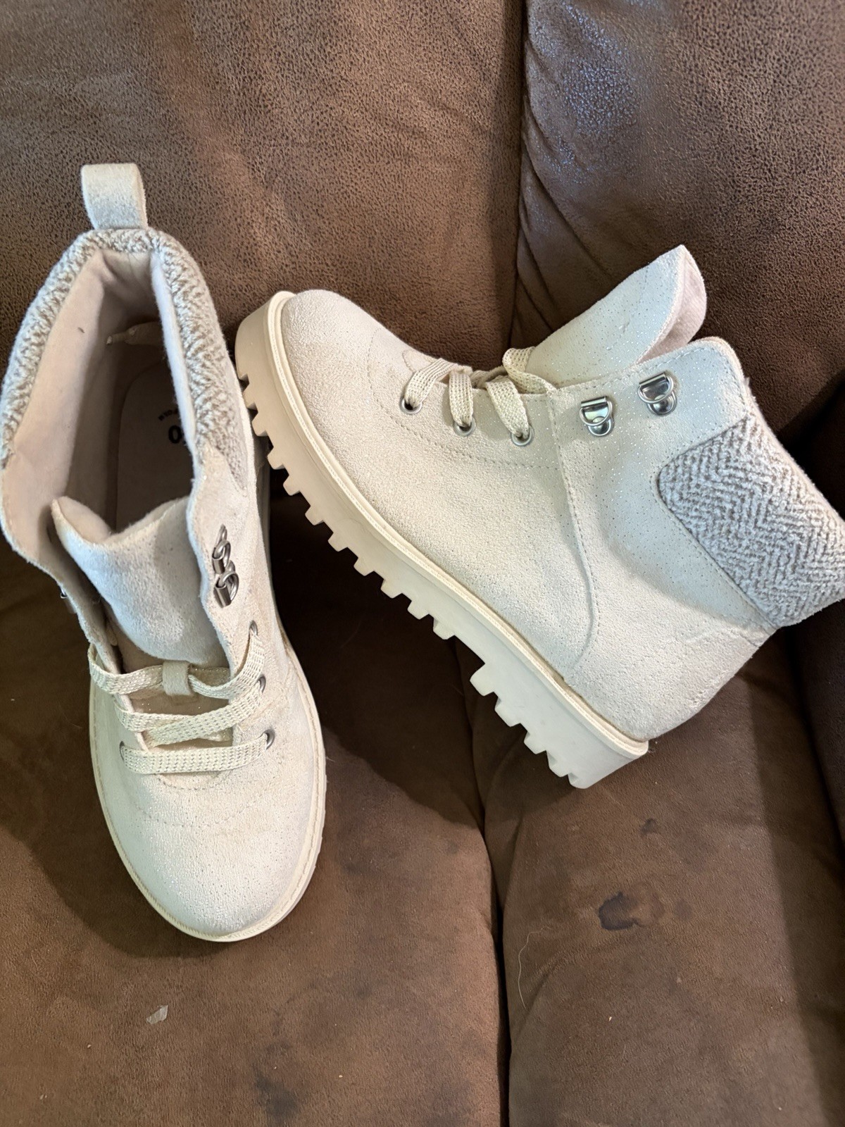 Girls Sonoma Glitter Hiking Boots size 3 youth