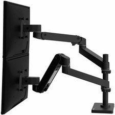 Ergotron LX Pro Premium Vertical Stacking Arm for 27" Dual Monitor Matte Black