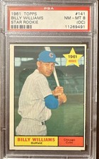 1961 TOPPS #141 BILLY WILLIAMS PSA 8