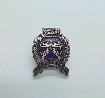 Olive Garden Service Team Certified Lapel Hat Pin 1'' X 3/4'' #311