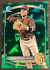 2025 Bowman Sapphire Edition - Chrome Prospects Ismael Javier 1st Green /99 (RC)