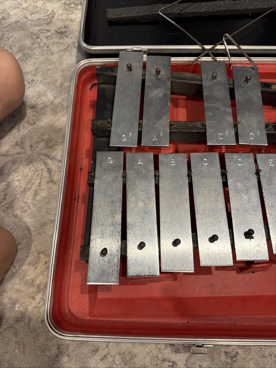 Vintage Kitching Ludwig Glockenspiel Late 1960s In Case W Mallet