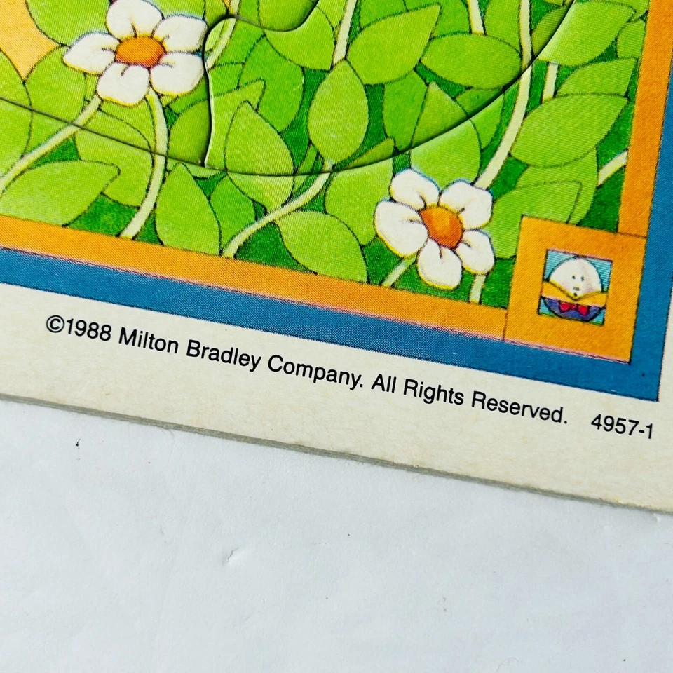 Bandeja de rima infantil de pie Humpty Dumpty Puzzle Ups 1988 de colección edades 3-5 Foto 3 de 4