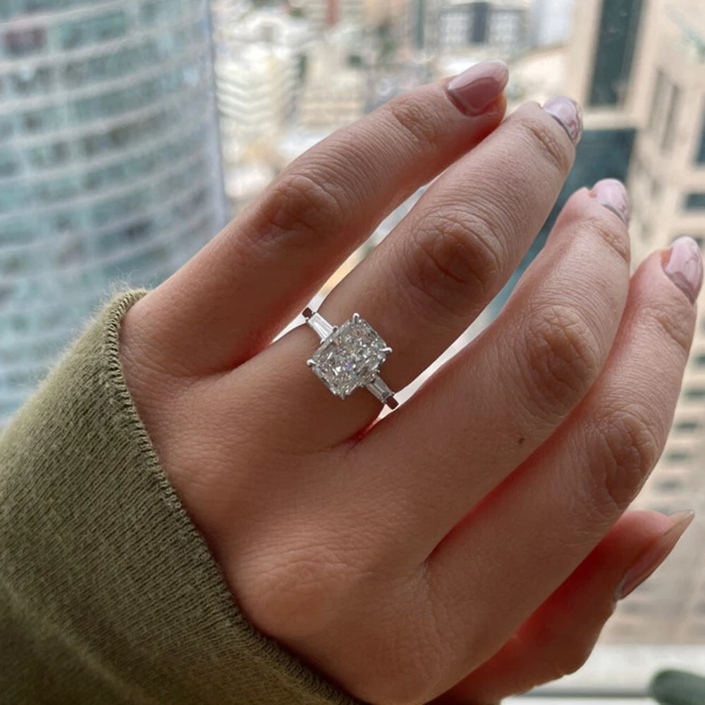 Radiant online diamond ring