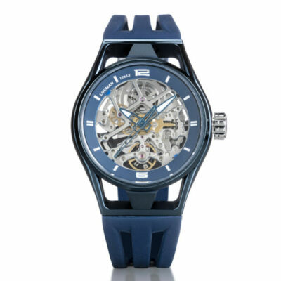 LOCMAN Herrenuhr MONTECRISTO SKELETON Automatik nur Zeit Skelett blau
