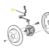 ABS Wheel Speed Sensor Rear Driver Side 2012-2016 LaCrosse Regal XTS