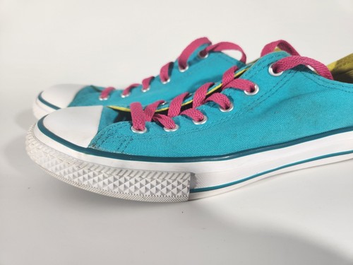 Converse All Star Turquoise Aqua Teal And Pink Unisex Mens 6 Womens 8 Sneakers - Picture 5 of 14