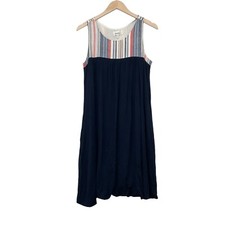Anthropologie Porridge Cayucos Bubble Hem Dress Sleeveless Black Size Small