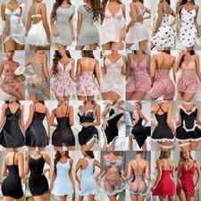 US Women's Sexy-Lingerie Babydoll Sleepwear Underwear Lace Dress Nightwear Lot