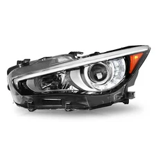 Left Side For 2014-2022 Infiniti Q50 w/o AFS Full LED Driver Headlight Headlamp