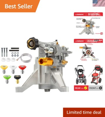 #ad 7 8quot; Shaft Vertical Pressure Washer Pump 3000 PSI @ 2.5 GPM Replacement Pump ... $102.88