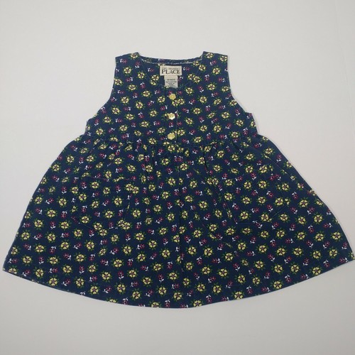 Floral Denim Jumper Dress Baby Girl 