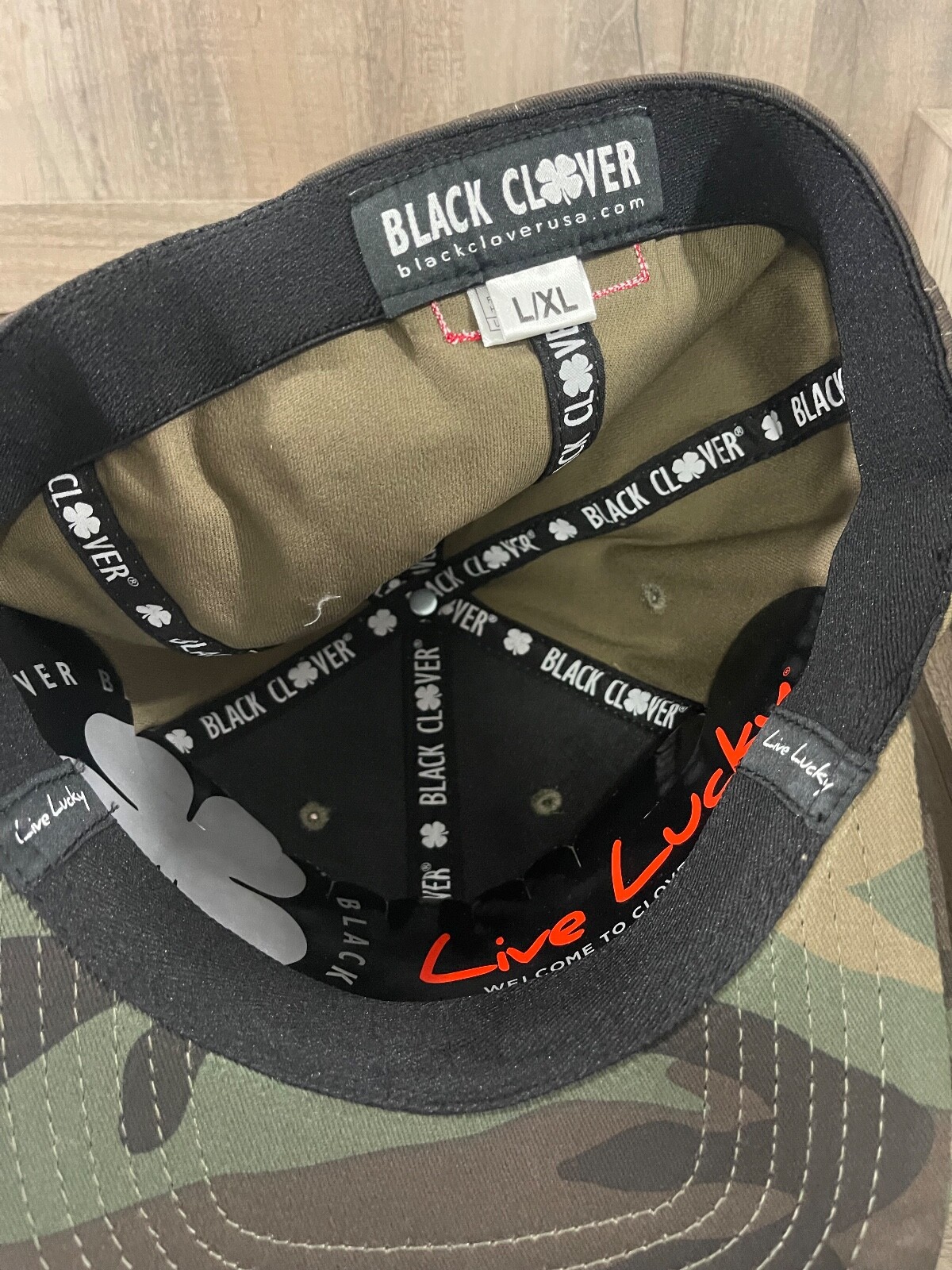 Black Clover "Rawlings Game Day Camo " Flat bill Lg/XL Fitted Design  Brand NEW!