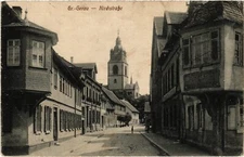 Old postcard AK GROSS-GERAU Kirchstrasse GERMANY (1417375)